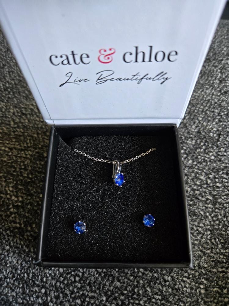 Customer photo review of Birthstone Earrings 18k White Gold Plated Stud Earrings with 1ct Solitaire Swarovski Crystals