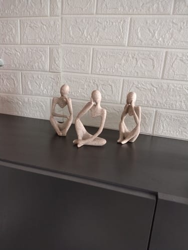 Customer photo review of 3 Piezas Adorno Escultura Abstracta Pensador Deco Homilu