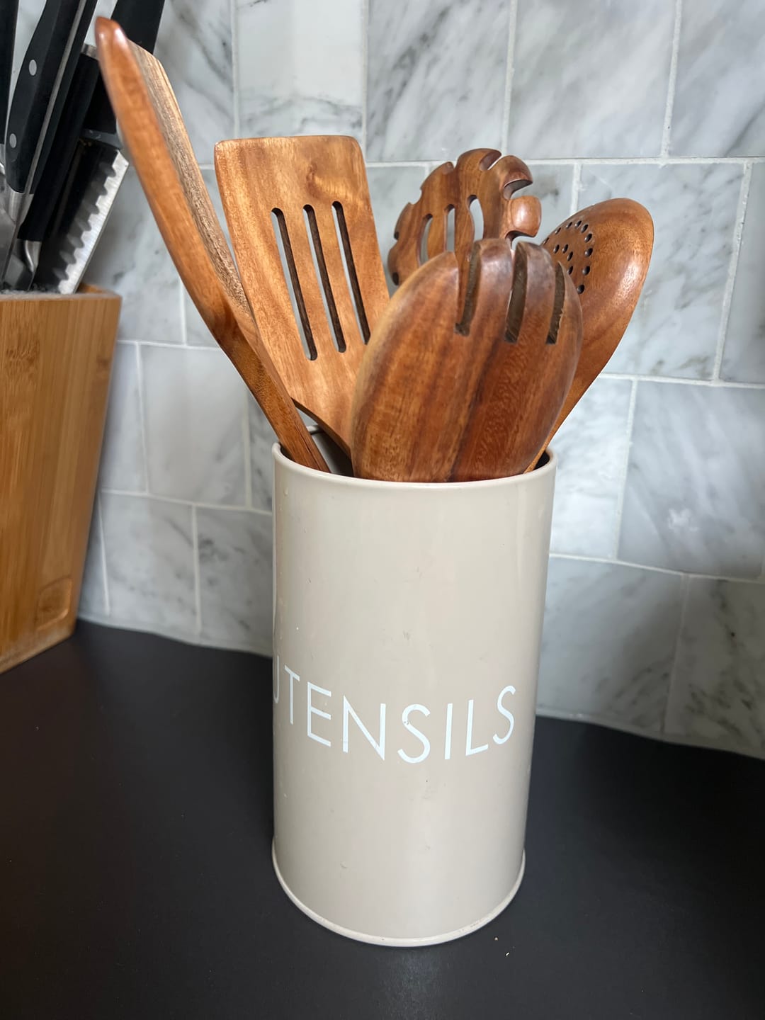 Customer photo review of Wooden Teak Utensils Set - 50% OFF SALE