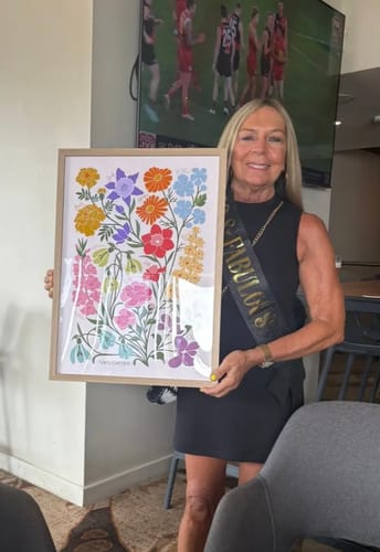Customer photo review of 'In Bloom' Family Birth Flower Illustration