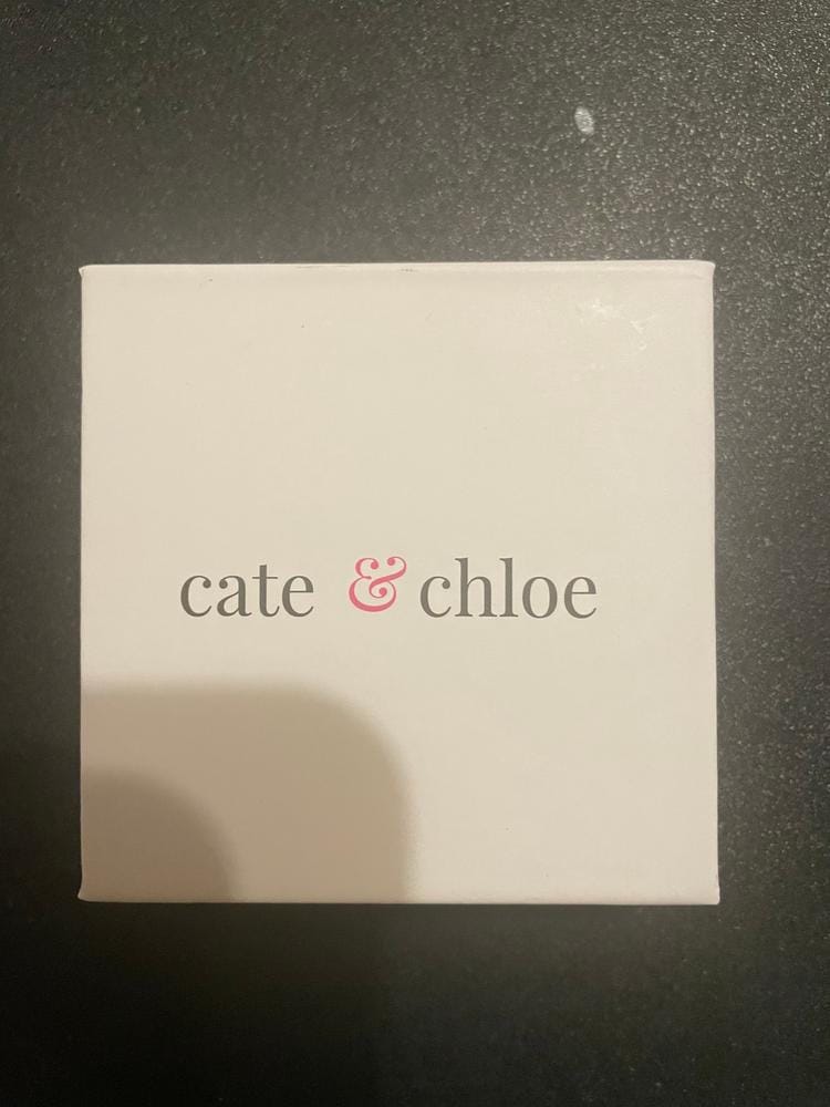 Customer photo review of Nayeli 18k White Gold Plated Silver Cross Stud Earrings with Swarovski Crystals