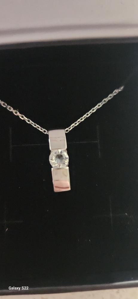Customer photo review of Nailea 18k White Gold Plated Pendant Necklace with Swarovski Crystals