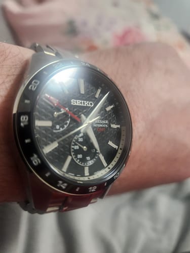 Customer photo review of Seiko Presage Men's 42.4mm Stainless Steel Automatic GMT Watch SPB221J