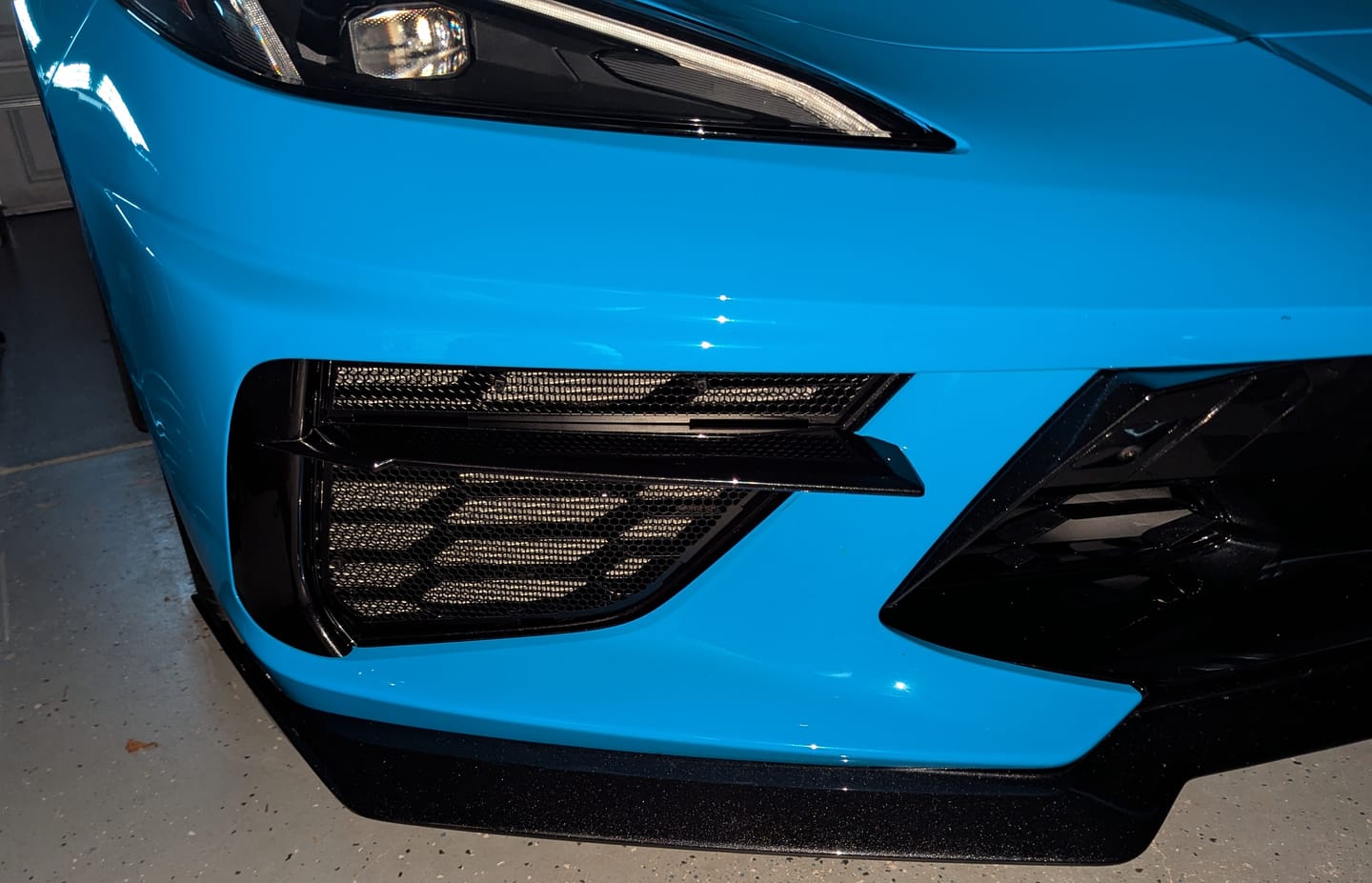 Customer photo review of Corvette C8 Front Mesh Grill Insert Cover