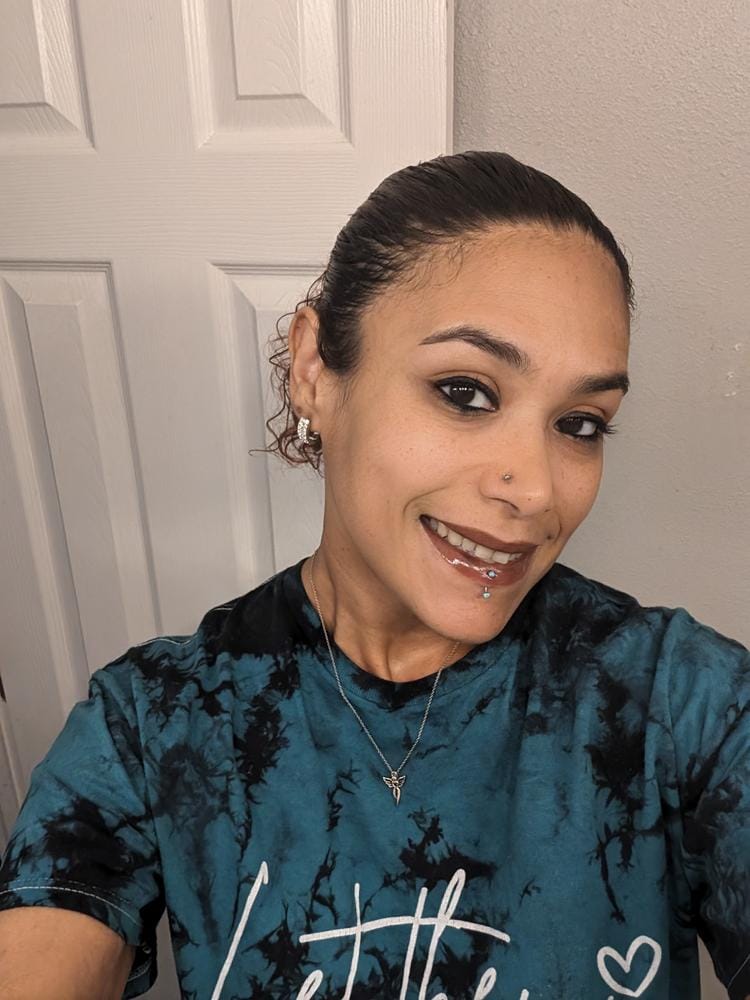 Customer photo review of Wrenley 18k White Gold Plated 16mm Hoop Earrings with Swarovski Crystals