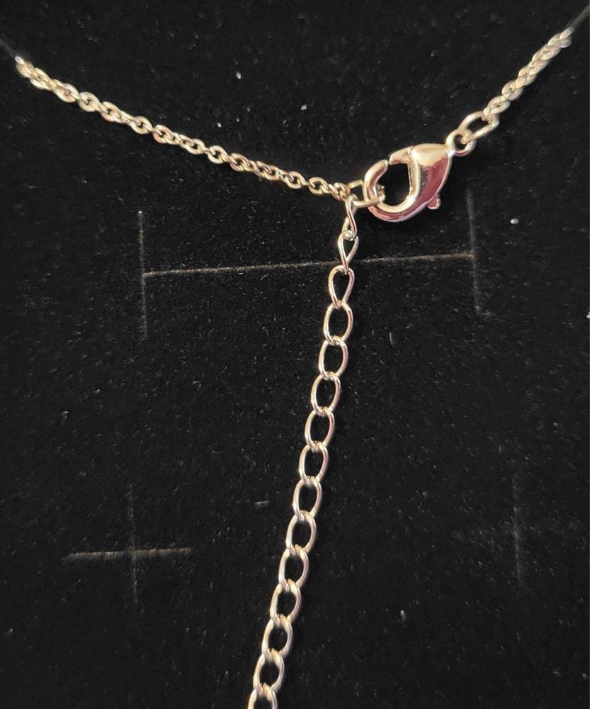 Customer photo review of Evie 18k White Gold Plated Necklace with Swarovski Crystals