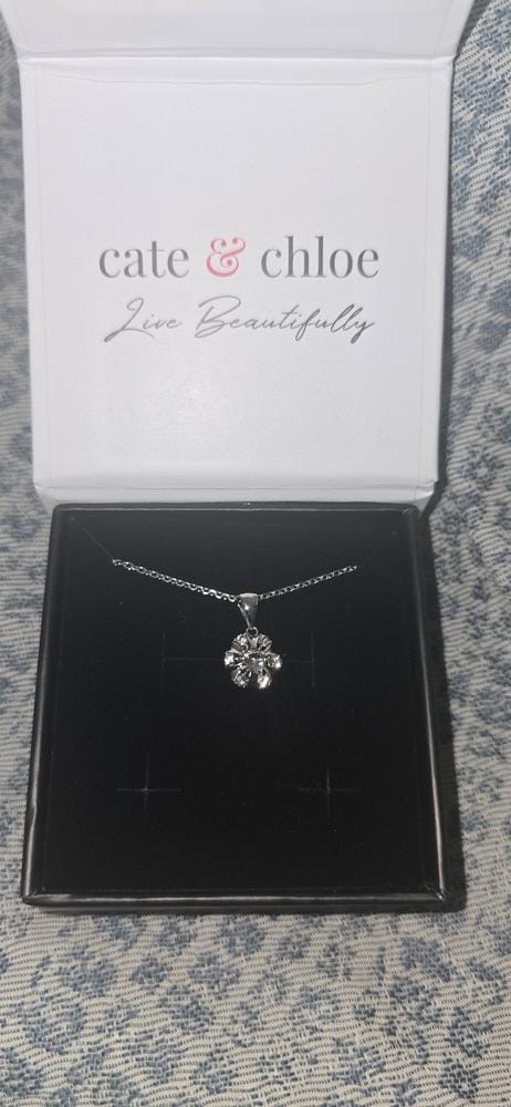 Customer photo review of Millie 18k White Gold Plated Necklace with Swarovski Crystals