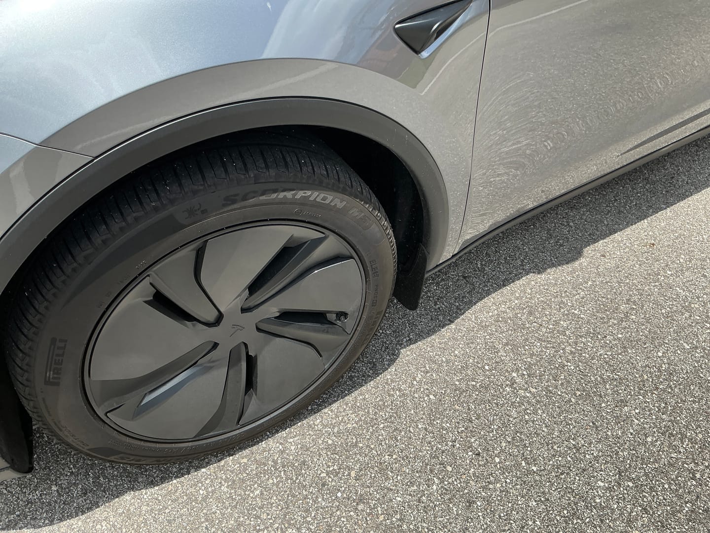 Customer photo review of Mud Flaps Splash Guards for Model Y All Year