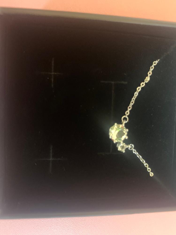 Customer photo review of Emma 18k White Gold Plated 2-Stone Pendant Necklace with  Swarovski Crystals