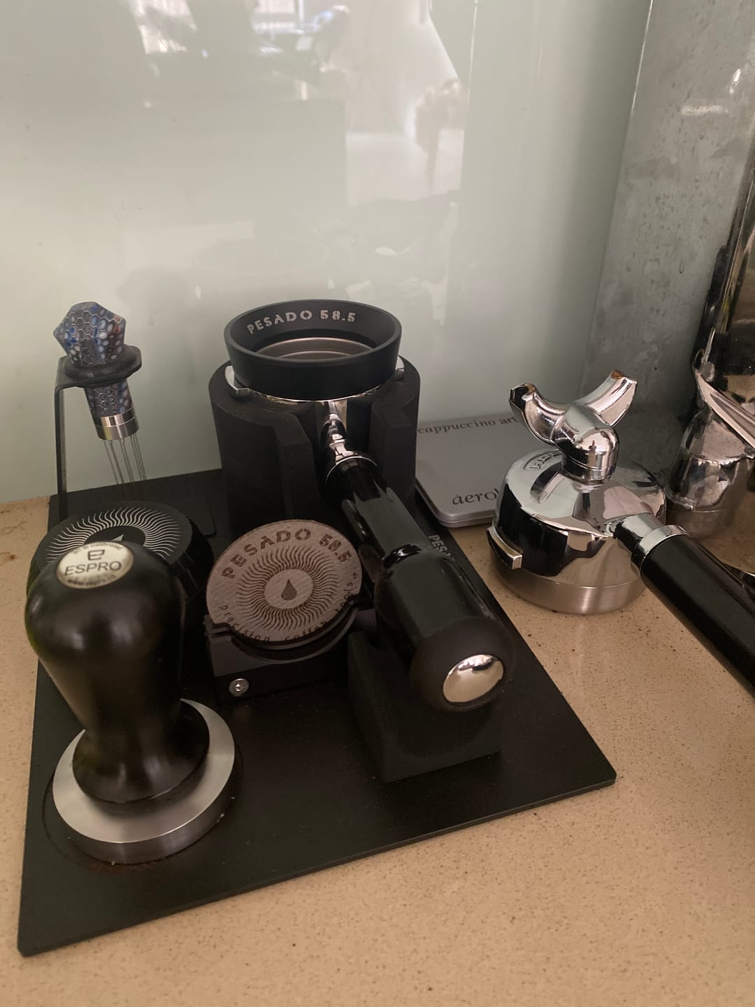 Customer photo review of Pesado Portafilter Tamping Station