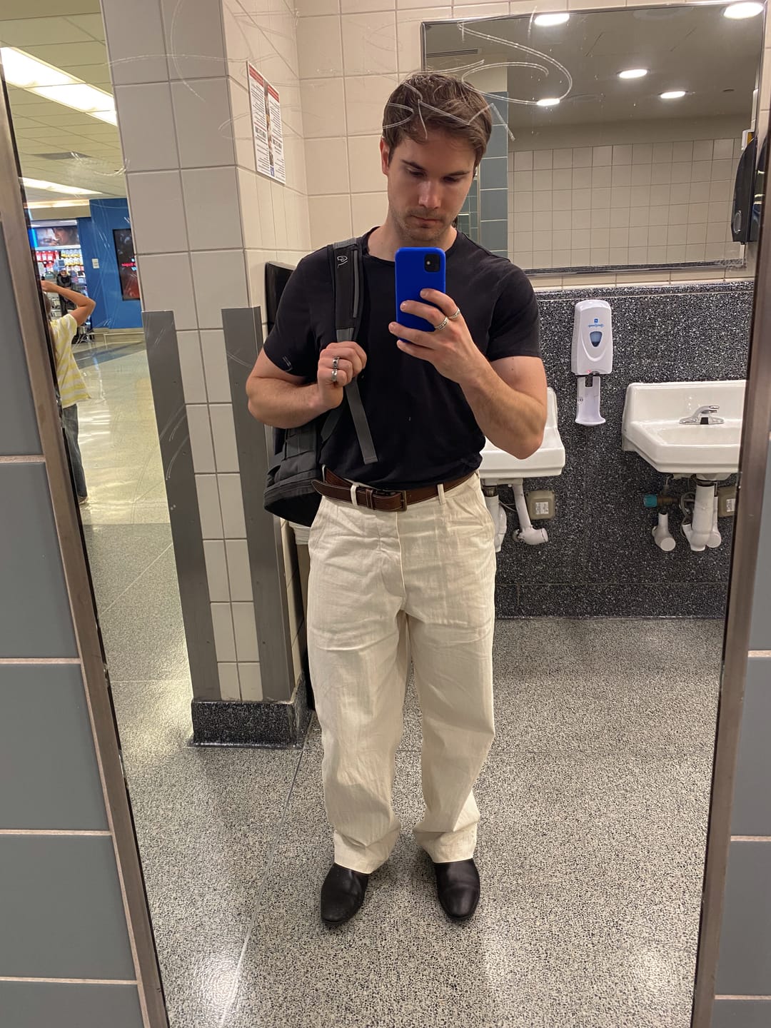 Customer photo review of USN Herringbone Deck Pants