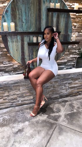 Customer photo review of Smooth Off-Shoulder Romper