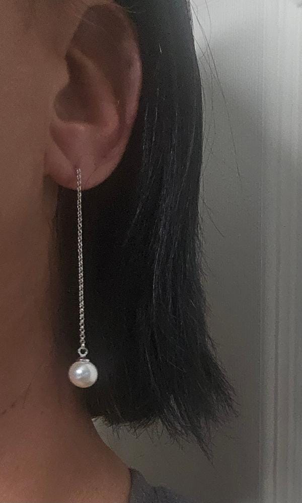 Customer photo review of Nyla, Daphne, Aspen 18k White Gold Plated Earrings for Women (3 Pair Set)