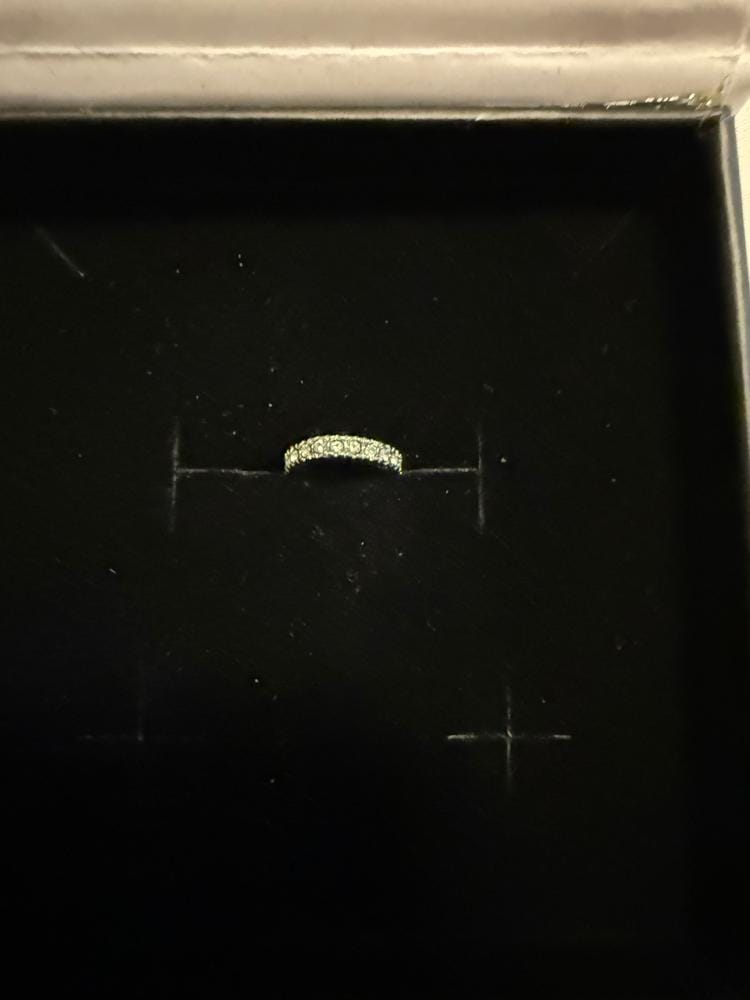 Customer photo review of Gloria 18k White Gold Plated 10mm Hoop Ear Cuff with Swarovski Crystals