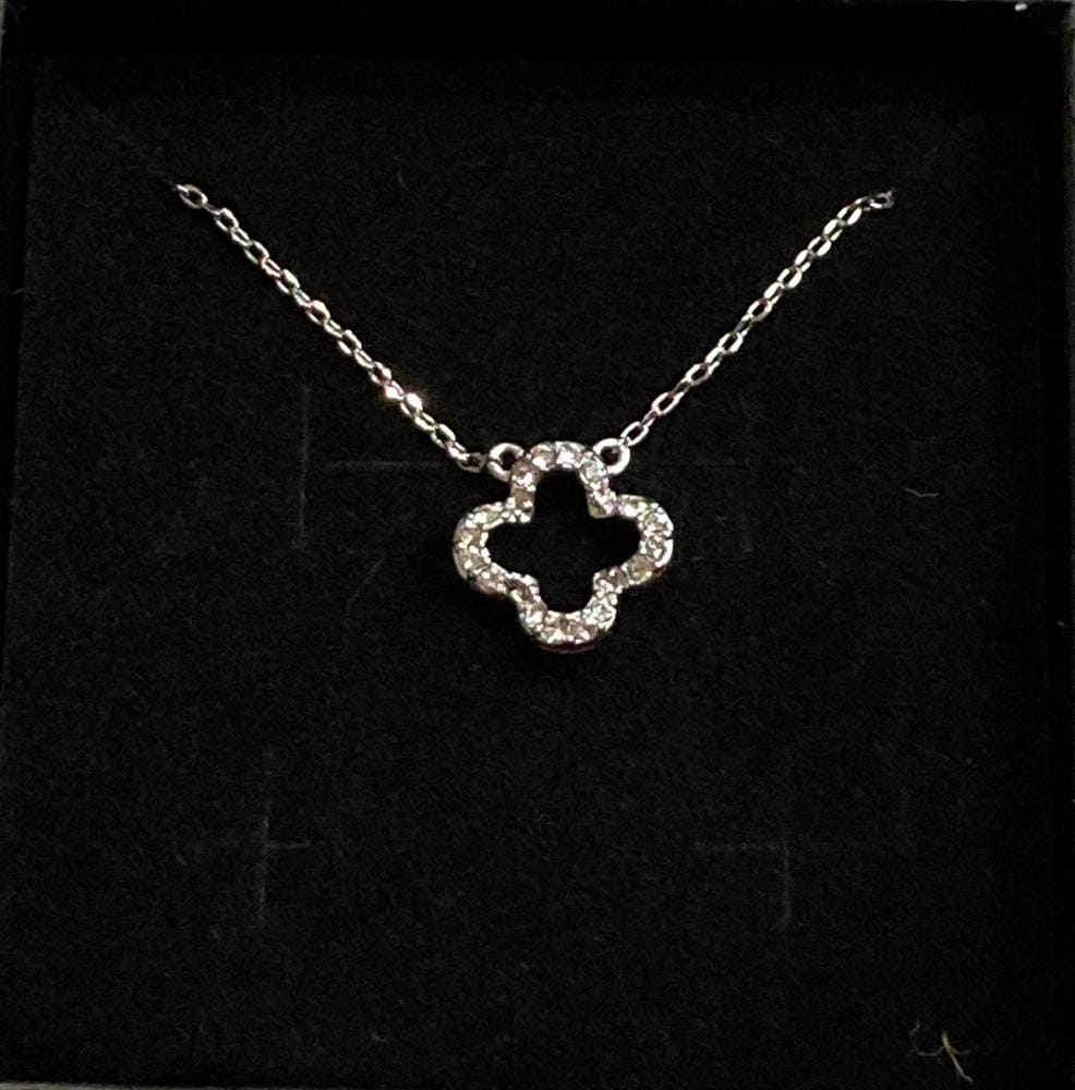 Customer photo review of Cassandra 18k White Gold Plated Necklace with Swarovski Crystals