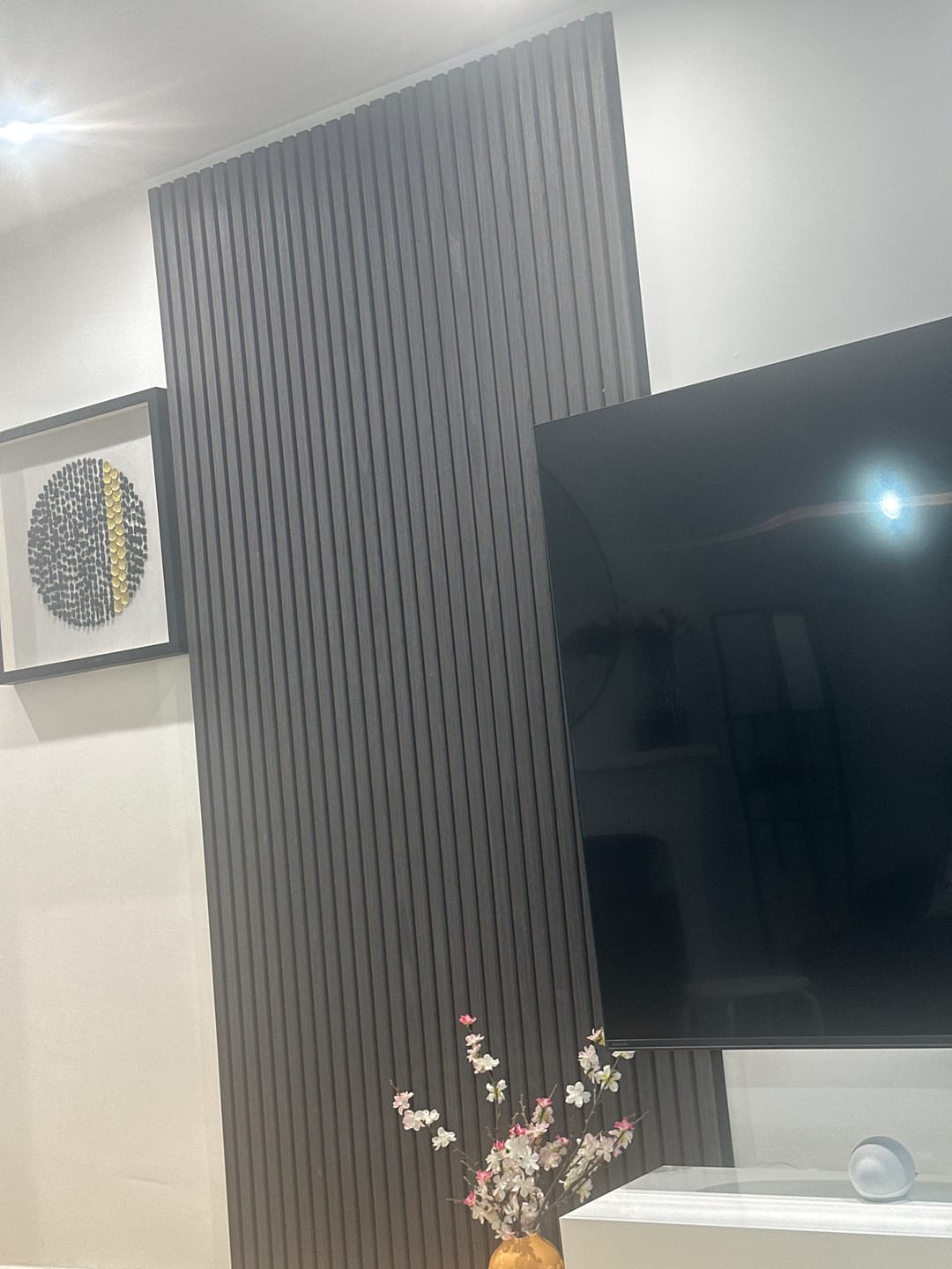 Customer photo review of Acoustic Slat Wall Panel - Black Oak