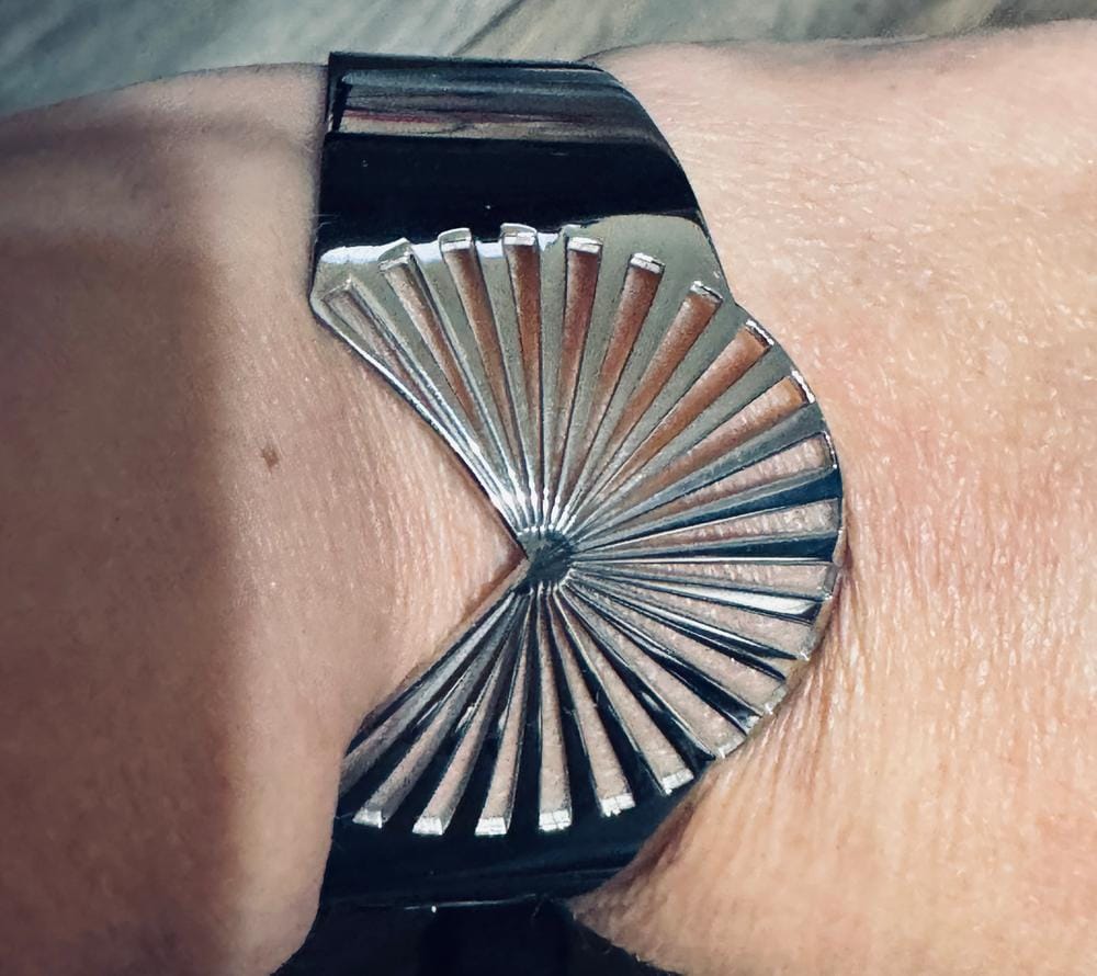 Customer photo review of Taylor 18k White Gold Plated Stainless Steel Bracelet  — Final Sale