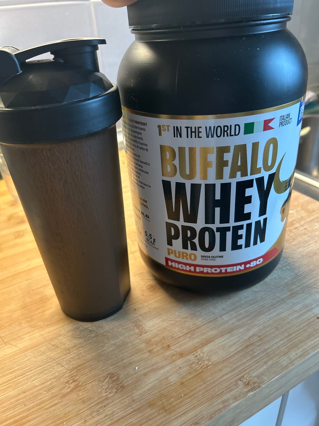 Customer photo review of +80 High Protein senza Edulcoranti - Buffalo Whey Gusto Puro - Proteine in Polvere