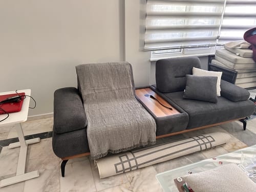 Customer photo review of Cocoon 4 Katlı Müslün Koltuk Şalı Koyu Gri