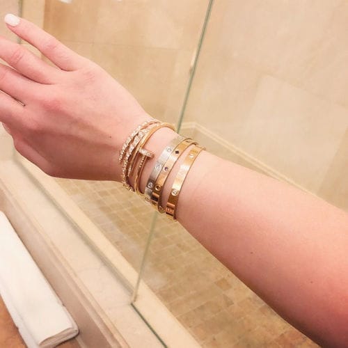 Customer photo review of SERPENTI BRACELET 6.8MM PINK GOLD DIAMOND