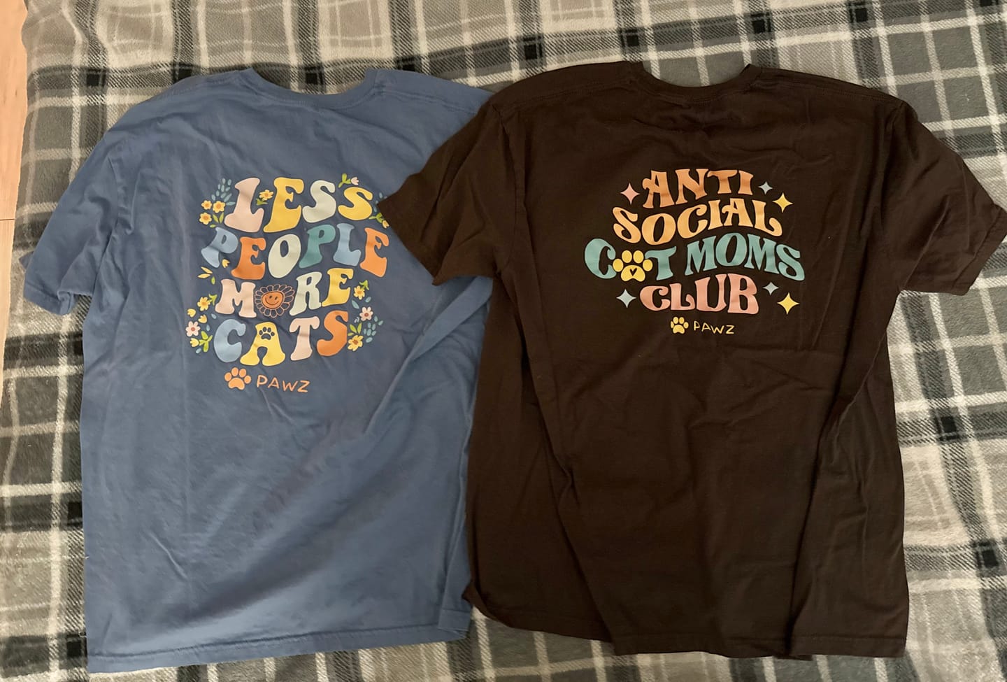 Customer photo review of Anti Social Cat Mom (Adult Short Sleeve T-Shirt)