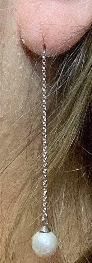 Customer photo review of Nyla, Daphne, Aspen 18k White Gold Plated Earrings for Women (3 Pair Set)
