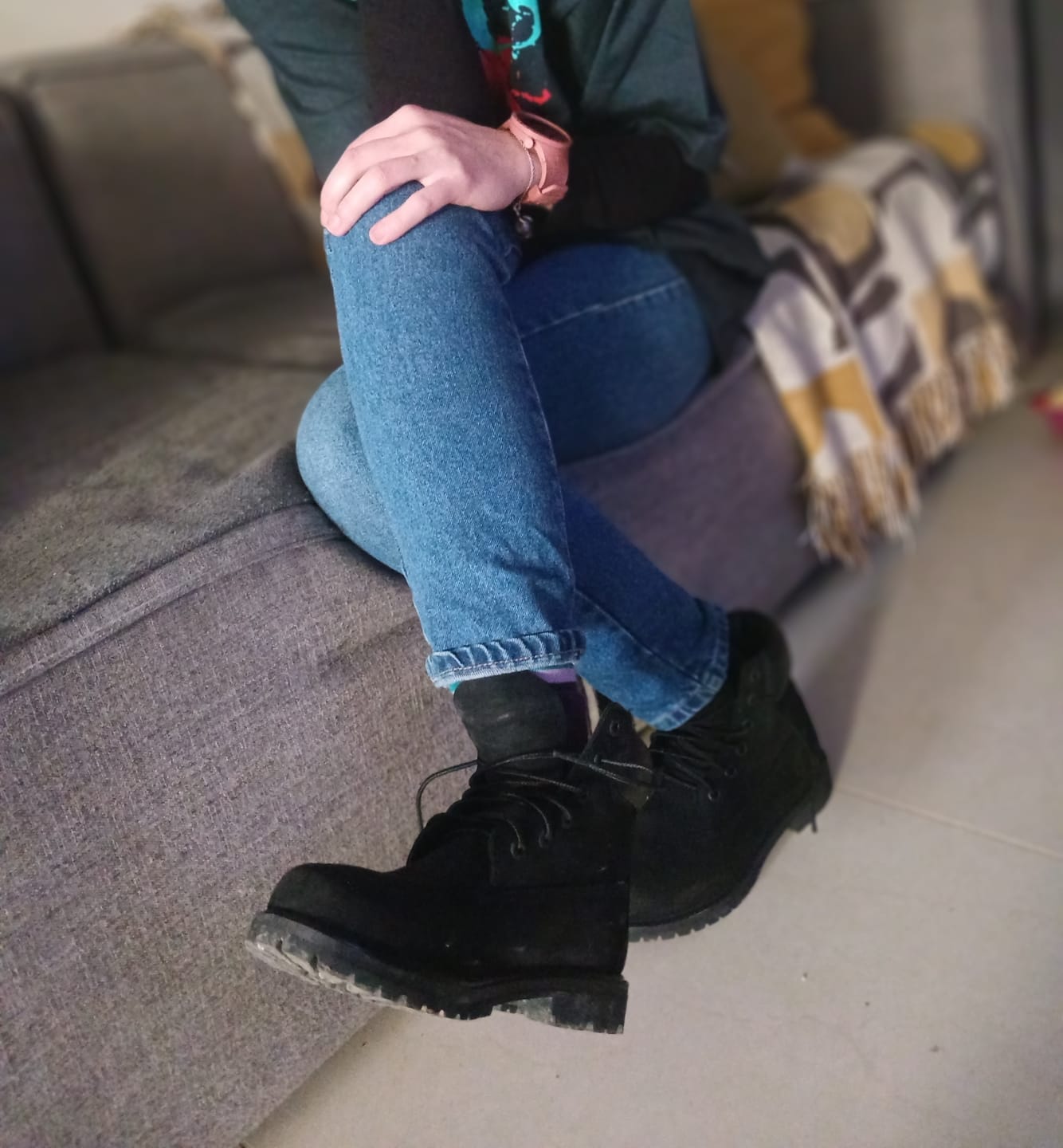 Customer photo review of Botas Timberland Premium 6 Inch Waterproof Mujer Negro