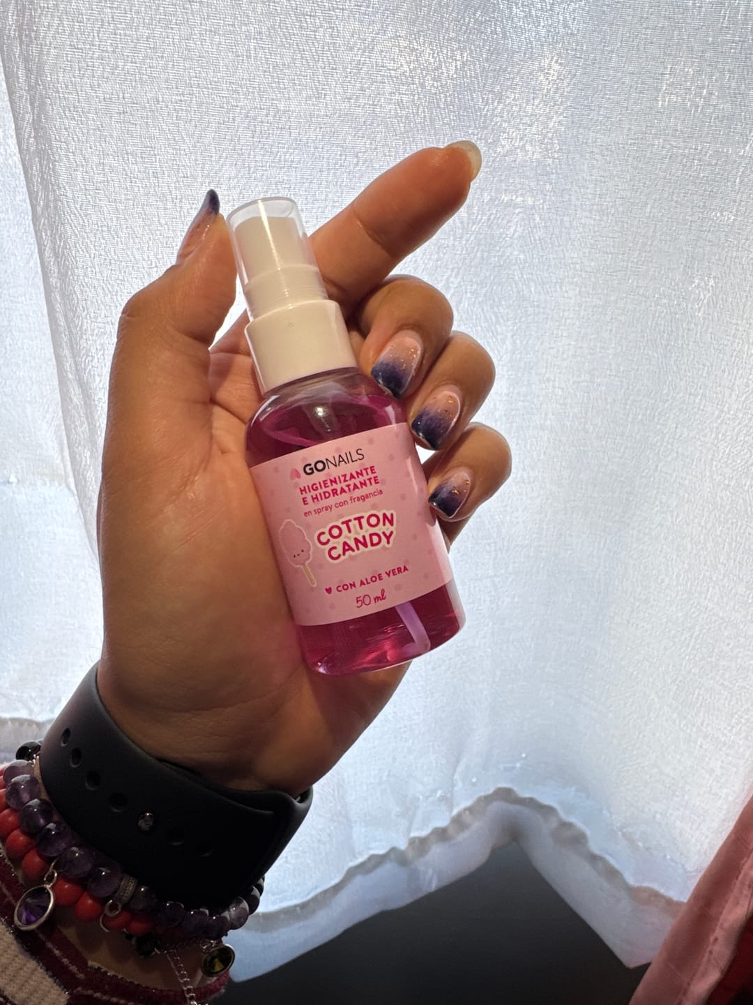 Customer photo review of Higienizante e Hidratante de Manos y Pies - Cotton Candy