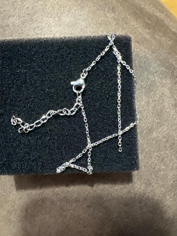 Customer photo review of Aelin 18k White Gold Plated Crescent Heart Pendant Necklace with Swarovski Crystals