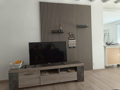 Customer photo review of Panneau acoustique en bois | Noyer Gris | De première qualité