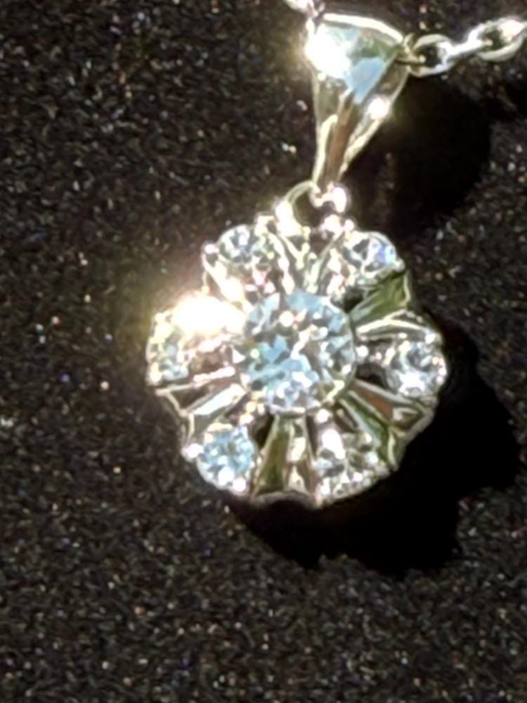 Customer photo review of Millie 18k White Gold Plated Necklace with Swarovski Crystals