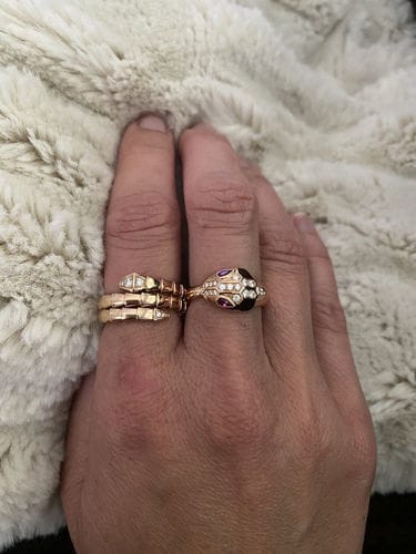 Customer photo review of SERPENTS DOUBLE ROW DIAMOND RING