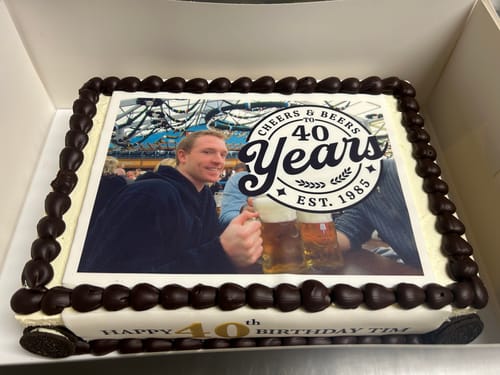 Customer photo review of A4 Rectangle Custom Edible Icing Image