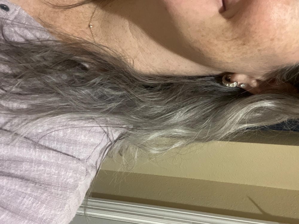 Customer photo review of Giselle 18k White Gold Plated 15mm Hoop Crystal Earrings with Swarovski Crystals