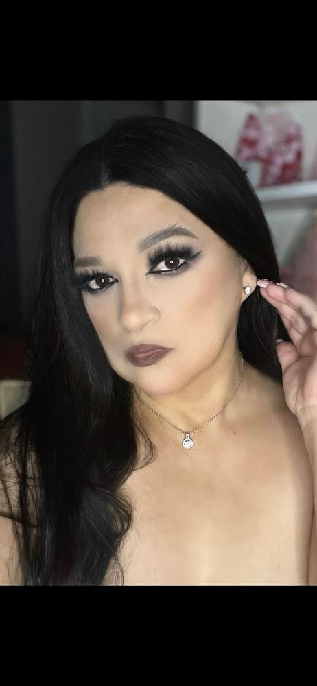Customer photo review of Mia 18k White Gold Plated Sterling Silver Stud Earrings with Simulated Diamond Crystals