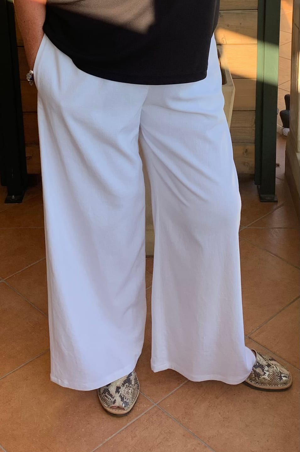 Customer photo review of Viscose Linen Woven Stretch Fabric