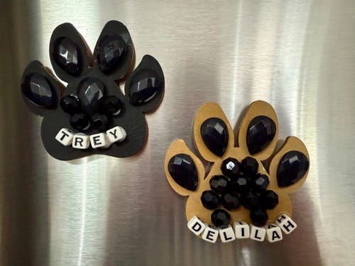 Customer photo review of Unfinished Wood Dog Paw Shape - Animal - Pet - Craft - up to 46" DIY