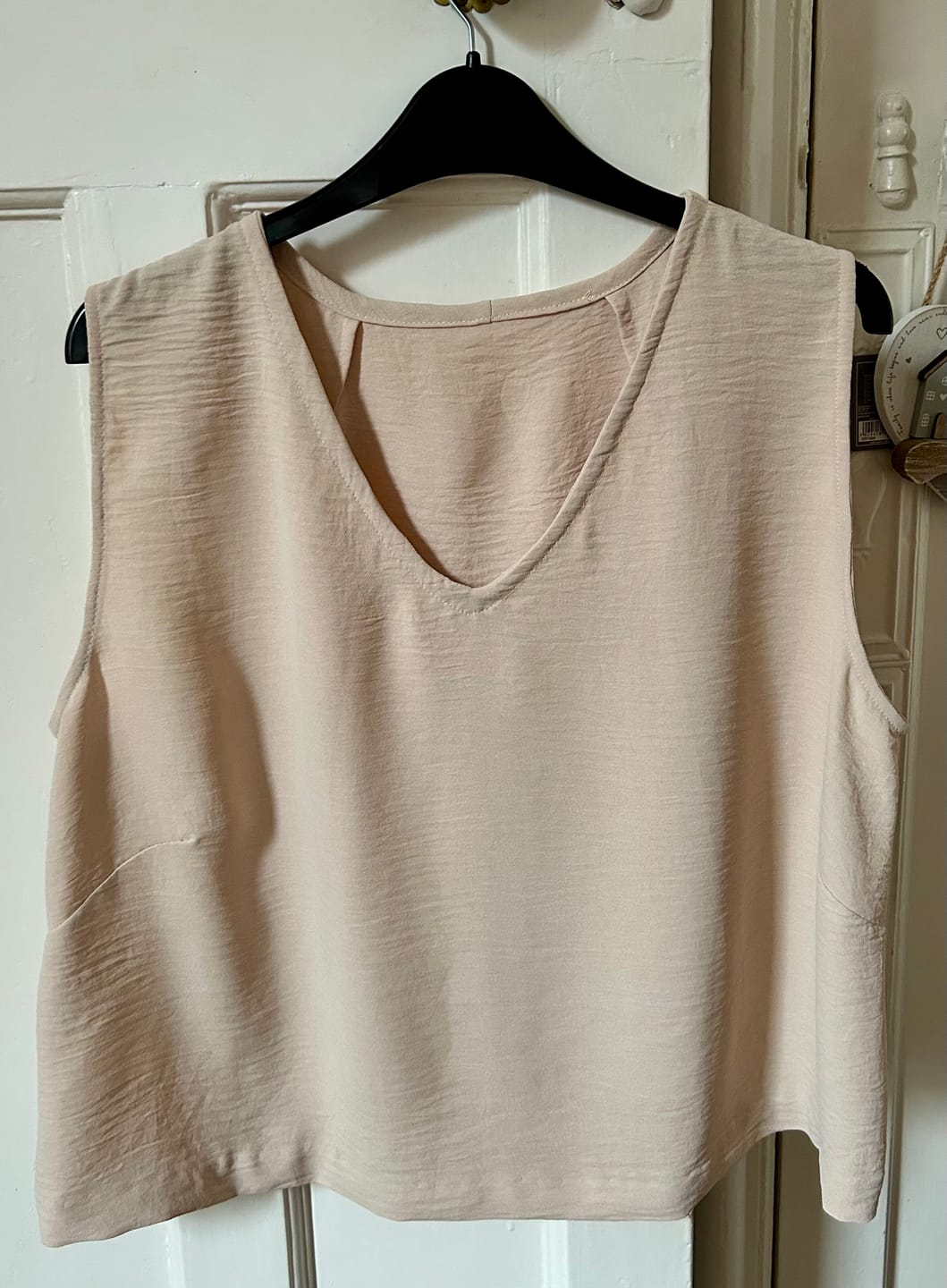 Customer photo review of Plain Italian Stretch Crepe Polyester Fabric