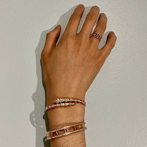 Customer photo review of SERPENTI BRACELET 6.8MM PINK GOLD DIAMOND