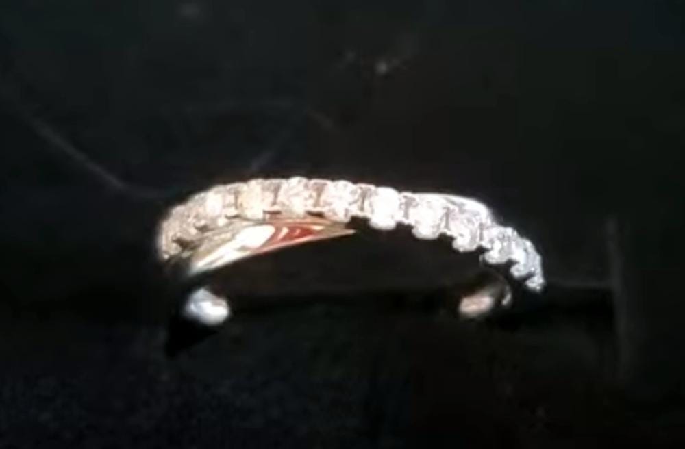 Customer photo review of Moissanite by Cate & Chloe Emerson 0.36tcw Round Cut 925 Sterling Silver 18k White Gold Plated Wedding Band