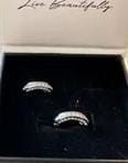 Customer photo review of Viviana 18k White Gold Plated 17mm Hoop Earrings with Swarovski Crystals