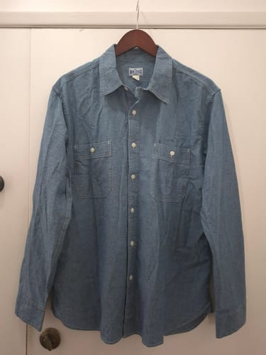 Customer photo review of Blue Chambray Work Shirt