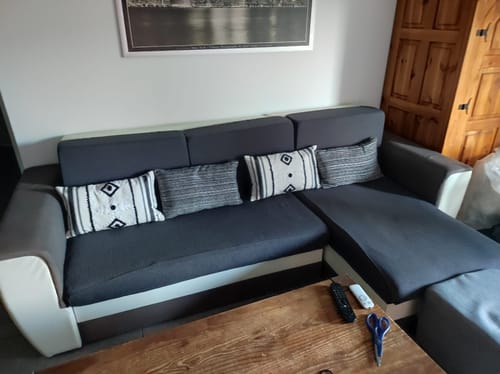 Customer photo review of EasyDrap™ Gris - Housse Déperlante Pour Coussin de Canapé