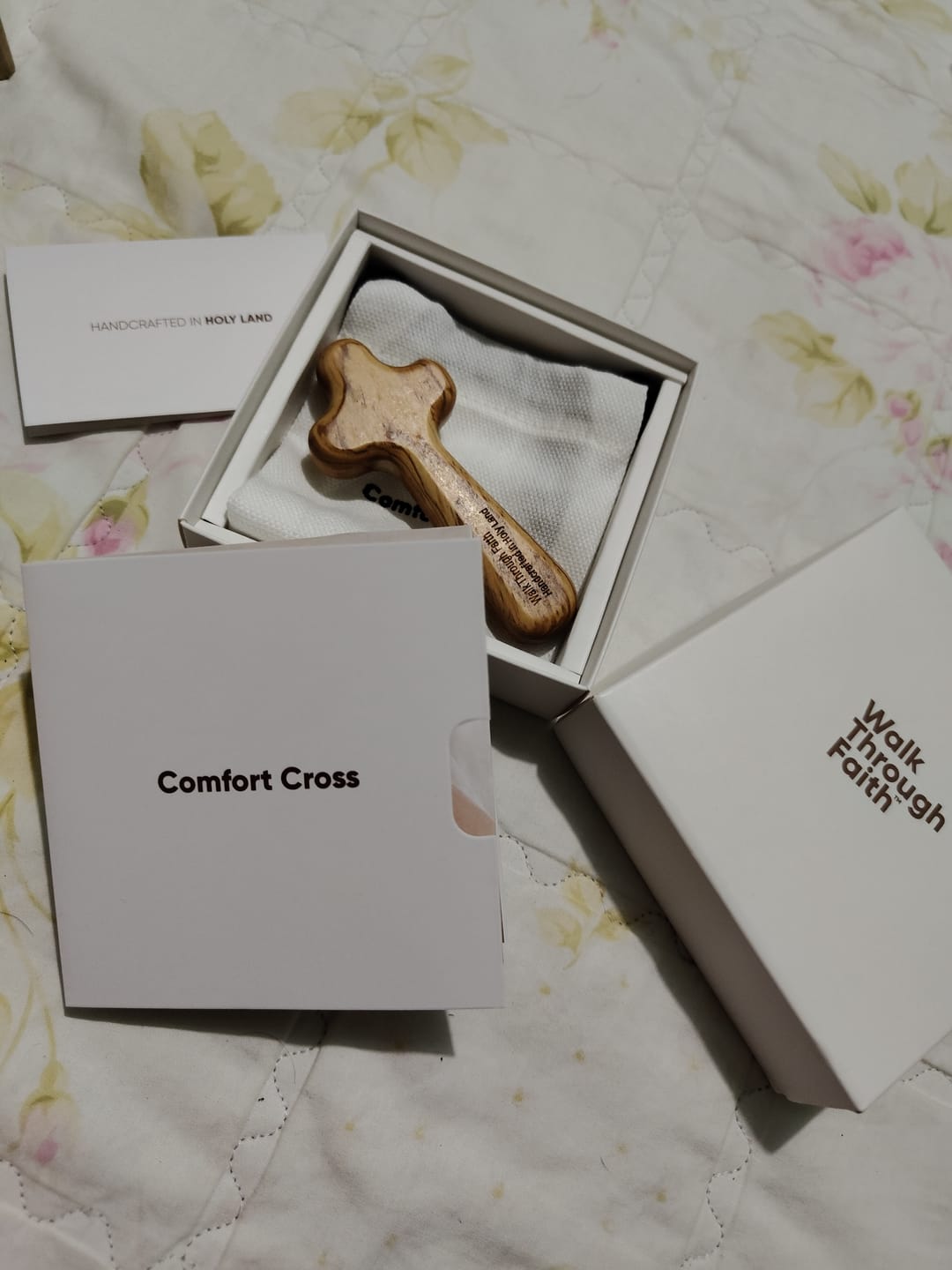 Customer photo review of Holy Land Olive Wood Comfort Cross