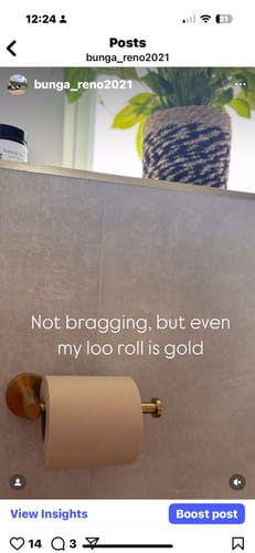 Customer photo review of Unbleached Bamboo Toilet Paper