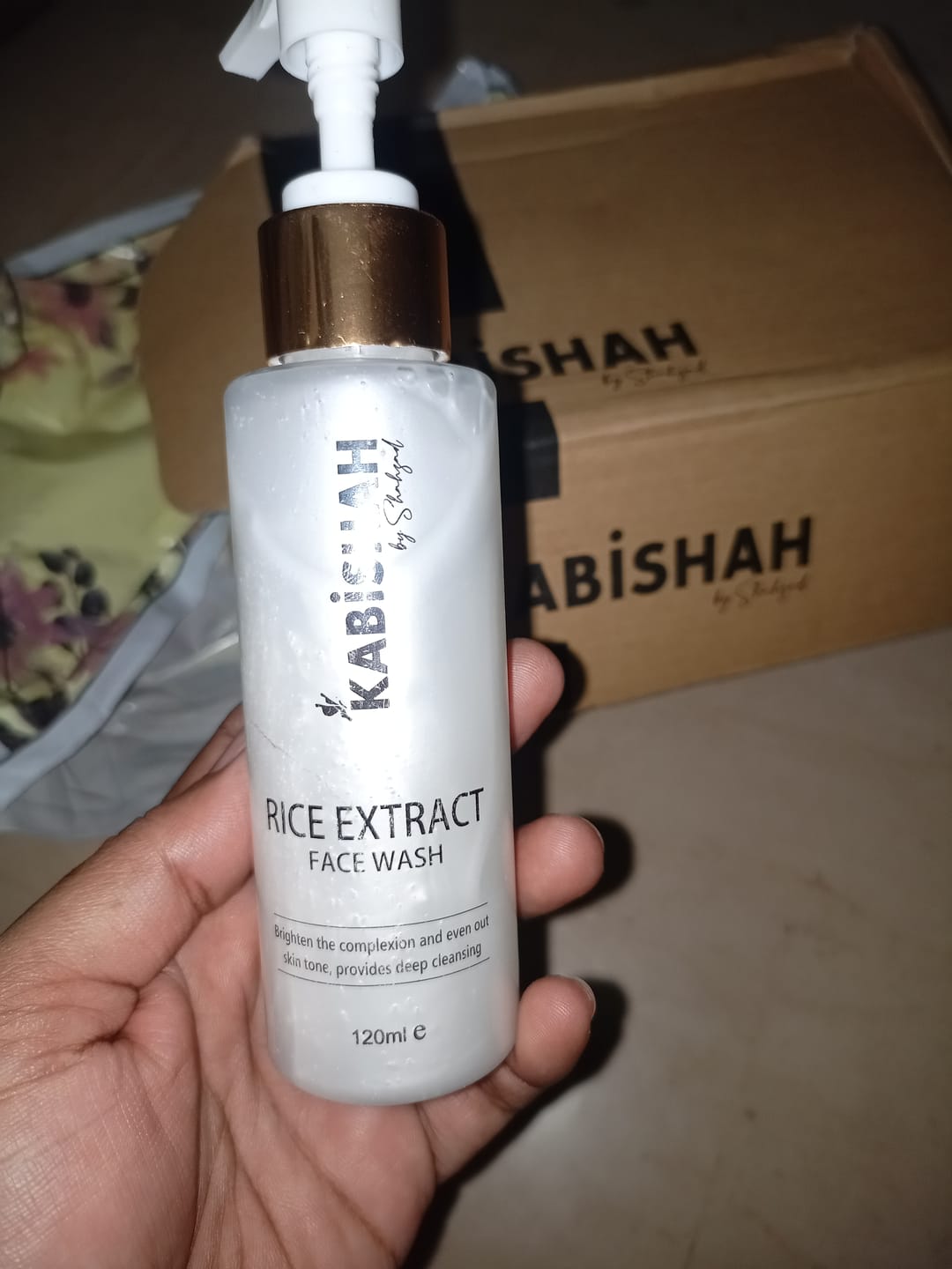 Customer photo review of Rice Extract Facewash