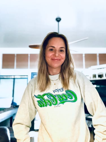 Customer photo review of Vintage Coca Cola Sweatshirt