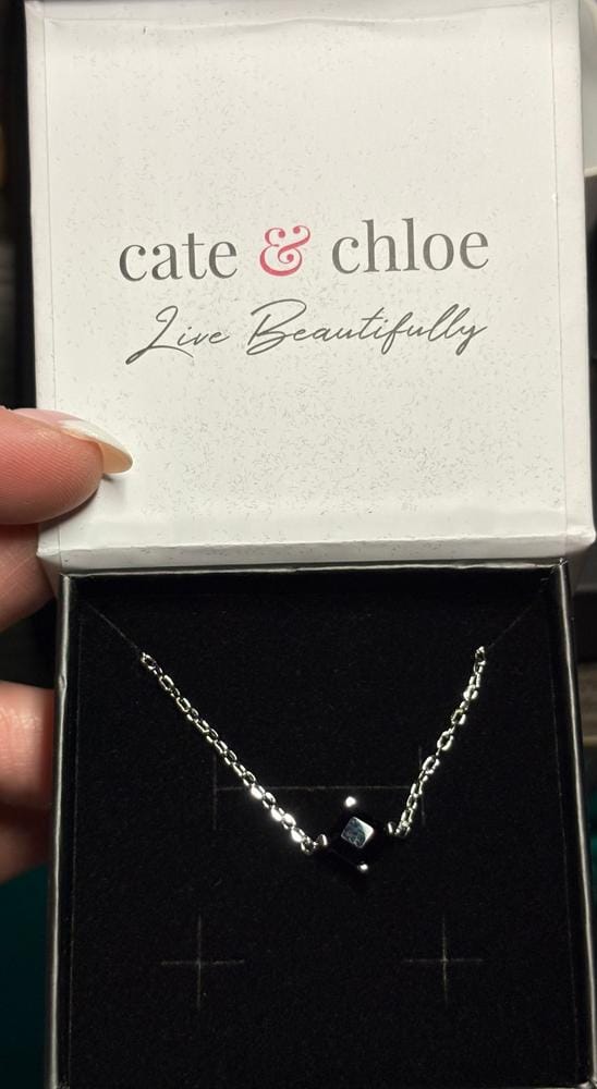 Customer photo review of Samantha 18k White Gold Plated Bracelet with Black Swarovski Crystal - Final Sale