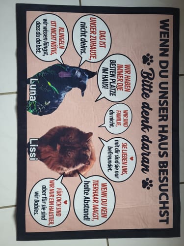 Customer photo review of Begrüßungskomitee - Individuelle Fußmatte