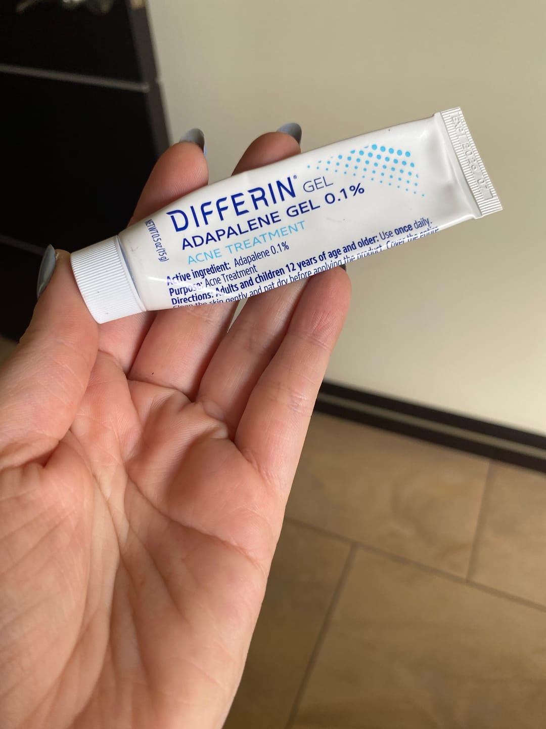 Customer photo review of Differin Gel Adapalene Gel 0.1% Acne Treatment 15g